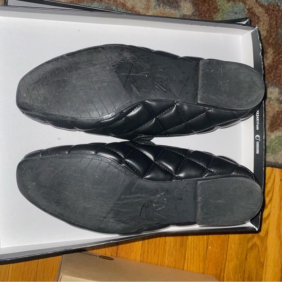 Zara black quilted loafers. Still in good condition! - Picture 3 of 12